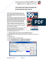 Importing Activity Codes Into P6 Using An XER File and Excel