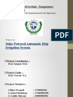 Amrutvahini Polytechnic, Sangamner: Solar Powered Automatic Drip Irrigation System