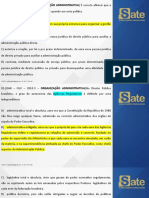 PDF de Questões - Organização Administrativa