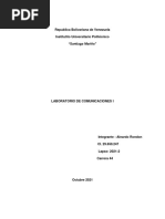 Republica Bolivariana de Venezuela Institutito Universitario Politécnico "Santiago Mariño"