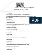 Primer Examen de Conocimiento y Practica de Ajedrez 1