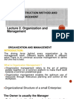 Lecture 2. Organization and Management