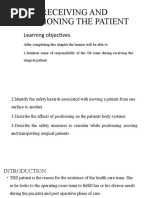 Receiving and Positioning The Patient