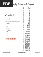 Representing Numbers On The Computer: What Happened?