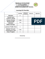 Learning Kit Checklist First Batch