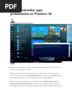 Cómo Desinstalar Apps Preinstaladas en Windows 10