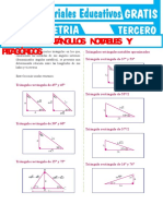 Triángulos Rectángulos Notables y Pitagóricos para Tercer Grado de Secundaria