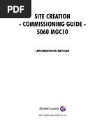 Site Creation - Commissioning Guide - 5060 MGC10: Implementation Methods