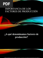 Importancia de Los Factores de Producción