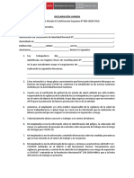 Formato de Declaración Jurada Ds 083-2020-Pcm