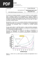 Aw y Reacciones de Pardeamiento No Enzimatico