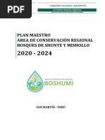 Plan Maestro Área de Conservación Regional Bosques de Shunte y Mishollo - para Revision