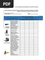 Lista de Chequeo HERRAMIENTAS Y EQUIPOS