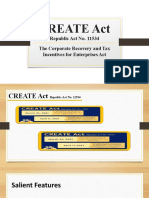 Create Act: Republic Act No. 11534 The Corporate Recovery and Tax Incentives For Enterprises Act