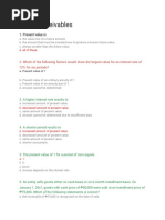 Notes Receivables: 1. Present Value Is