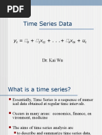 Time Series Data: y + X + - . .+ X + U