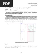 Analysis of The Horizontal Bearing Capacity of A Single Pile