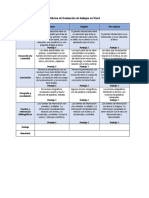 Rúbrica de Evaluación de Trabajos en Word y Exposiciones