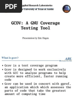 GCOV: A GNU Coverage Testing Tool