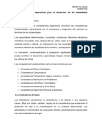 Las Competencias Específicas para El Desarrollo de Las Habilidades Comunicativas