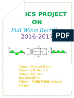 Physics Project On Full Wave Rectifier