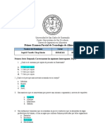 Primer Examen Parcial de Tecnologia de Alimentos Vi