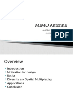 MIMO Antenna: - 08BEC024 Jaydip Fadadu - 08BEC030 Kuldip Gor Nirma University