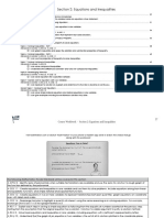 Section 2 Equations and Inequalities (Workbook)