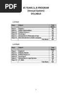 05 Years LLB Program Annual System