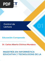 UCT - Educación Comparada - Unidad I - Control de Lectura