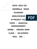 IP Project On Hospital Management