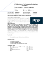 COMSATS Institute of Information Technology Abbottabad: Course Outline - Semester Fall 2021