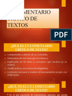 El Comentario Crítico de Textos