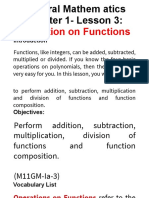 Operation On Functions