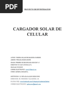 Proyecto de Investigacion - Cargador Solar de Celular