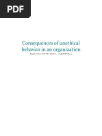 Consequences of Unethical Behavior in An Organization: Rajani J Nair - CAP-HR - Roll No: - 2019B1PGPMX025