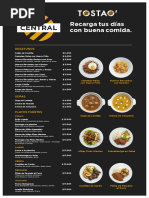 Tostao Central Menu