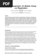 Virtual Repatriation: It's Neither Virtual Nor Repatriation: Abstract