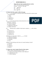 Review Exercise (1) 1. Which The Following Is The Net Ionic Equation For The Reaction Between Hydrochloric Acid and Potassium Hydroxide?