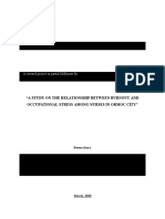 A Study On The Relationship Between Burnout and Occupational Stress Among Nurses in Ormoc City