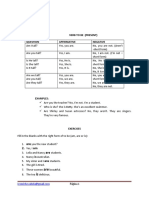 Verb To Be (Present) Affirmative Negative: Are Is