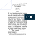 Path Relationship of Time Management and Academic Achievement of Students in Distance Learning Institutions