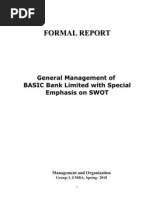 Management Study On Basic Bank