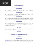 Decreto Número 63-94 Ley Organica Del Organismo Legislativo