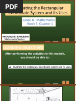 Illustrating The Rectangular Coordinate System and Its Uses: Grade 8 - Mathematics Week 5, Quarter 1