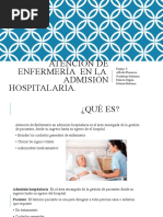 Atención de Enfermería en La Admisión Hospitalaria