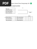 Draw of 51st Bank of Maldives National Tennis Championships 2021