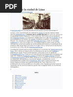 Historia de La Ciudad de Lima