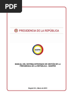 Manual Del Sistema Integrado de Gestión de La Presidencia de La República - Sigepre