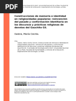 Galera, Maria Cecilia (2010) - Construcciones de Memoria e Identidad en Religiosidades Populares Reinvencion Del Pasado y Conformacion Ide (..)